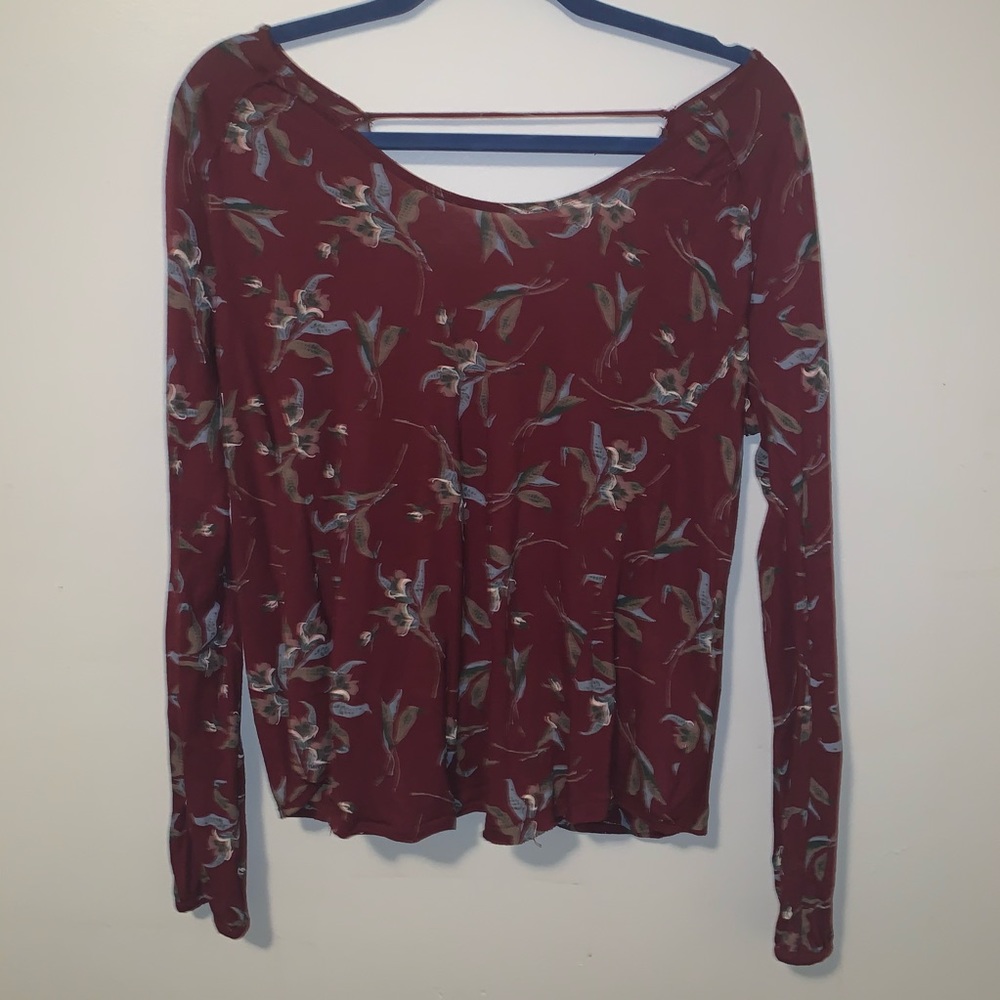 Free People Flower Print Criss Cross Back
